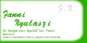 fanni nyulaszi business card